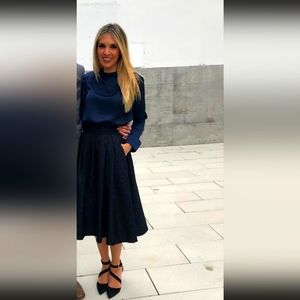 H&M Navy Blue Skirt with pockets